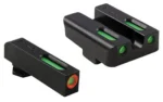 Truglo TFX Pro Tritium/Fiber-Optic Day/Night Sights Fit Glock 17 17L 19 23 24 26 27 33 34 35 38 39 45 - Orange Outline