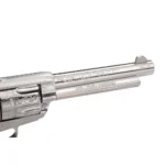 Taylor's & Company Firearms Taylors & Company 1873 Outlaw Legacy Nickel Engraved Handgun .357 Mag 6rd Capacity 5.5" Barrel