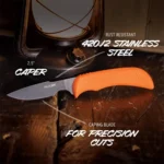 Outdoor Edge Wildpair Knife Combo 4" Gut-Hook Skinner Blade & 2-1/2" Caping Blade Orange - alternate view 3