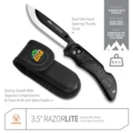 Outdoor Edge RazorPro L Replaceable Blade Hunting Knife 3-1/2" Drop Point Blade Black - alternate view 3