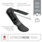 Outdoor Edge RazorWork Folding Knife with 3 3" Blades Black - alternate view 3
