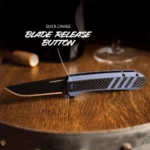 Outdoor Edge Razor VX4 Replaceable Blade Folding Knife 3" Drop Point Blade Blue - alternate view 3