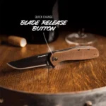 Outdoor Edge Razor VX2 Replaceable Blade Folding Knife 3" Drop Point Blade Brown - alternate view 3