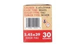 Global Ordnance GO 5.45X39MM 55GR FMJ BRASS 30/1350 - alternate view 3