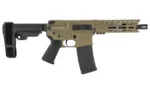 Diamondback DB15 Pistol 5.56mm 30rd Magazine(1) 7" Barrel 6" M-LOK Rail SBA3 Brace FDE - alternate view 3