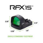 Viridian Green Laser Viridian RFX15 Green Dot Reflex Sight Shield Footprint FDE - alternate view 3