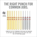 Real Avid Accu-Punch 11-Piece Standard Brass & Steel Pin Punch Set - alternate view 3
