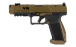 Century Arms Canik TTI Combat Handgun 9mm Luger 18rd Magazines (2) 4.6" Barrel Black and Bronze with Mecanik M03 Optic