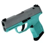 Sig Sauer "Silver Slide/Robin's Egg Blue Frame" P365 Optic Ready Handgun 9mm Luger 10rd Magazines(2) 3.1" Barrel X-RAY 3