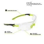 The Allen Company Inc. Allen ULTRX Keen Youth Safety Glasses Lime Green with Clear Lenses - alternate view 3