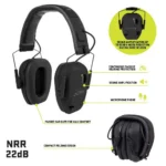 The Allen Company Inc. Allen ULTRX Bionic Electronic Earmuff 22dB Midnight Grey - alternate view 3