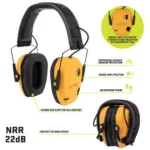 The Allen Company Inc. Allen ULTRX Bionic Electronic Ear Muffs 22dB Yellow - alternate view 3