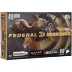 Federal Cartridge Co. Federal Premium Cape-Shok Rifle Ammunition .416 Rigby 400 gr TBBC 2300 fps - 20/ct - alternate view 3