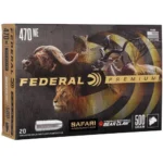 Federal Cartridge Co. Federal Premium Cape-Shok Rifle Ammunition .470 Nitro 500 gr TBBC 2150 fps - 20/ct - alternate view 3