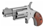 North American Arms NAA 22LR Mini Revolver Handgun .22 LR 5rd Capacity 1.125" Barrel Silver with Wood Grip - alternate view 4