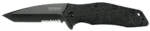 Kershaw Knives Kershaw Kuro Folding Knife 3-1/10" Partially Serrated American Tanto Blade Black - alternate view 4