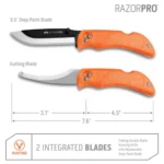 Outdoor Edge RazorPro G Replaceable Blade Folding Knife 3-1/2" Drop Point Blade Black - alternate view 4