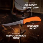 Outdoor Edge WildBone Two-Knife Combo with Sharpener 5" Boning Blade & 4" Skinner Blade Orange - alternate view 4