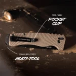 Outdoor Edge Razor XD1 Replaceable Blade Folding Knife 3" Sheepsfoot Blade Tan Scale - alternate view 4