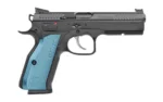 Cz-Usa Firearms CZ Shadow 2 Optic Ready Handgun 9mm Luger 19rd Magazine 4.7" Barrel Black Frame Blue Grips - alternate view 4