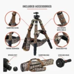 Athlon Optics Athlon Midas CF29 Carbon Fiber Tripod 9" - 65" Camo with Soft Sided Carrying Case - alternate view 4