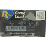 Rio Outdoors Corp Rio Top Game HV Shotshells 12 ga 2 3/4" 3 3/4 dr 1 1/4 oz #5 1330 fps 25/ct - alternate view 4