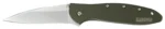 Kershaw Knives Kershaw Leek Folding Knife 3" Drop Point Blade Olive - alternate view 4