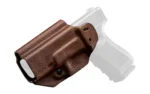 Mission First Tactical Leather Hybrid IWB/OWB Holster for Glock 19/23/44/45 Brown Ambi - alternate view 4