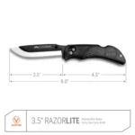 Outdoor Edge RazorPro L Replaceable Blade Hunting Knife 3-1/2" Drop Point Blade Black - alternate view 4
