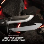 Outdoor Edge Onyx EDC Folding Knife 3-1/2" Drop Point Blades Black - alternate view 4