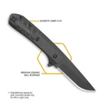 Outdoor Edge Razor VX4 Replaceable Blade Folding Knife 3" Drop Point Blade Black - alternate view 4