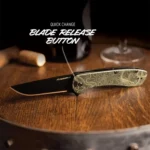 Outdoor Edge Razor VX1 Replaceable Blade Folding Knife 3" Drop Point Blade Green - alternate view 4