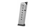Mec-Gar Usa Inc Mec-Gar 1911 Govt Handgun Magazine with Plastic Removable Buttplate & Follower .45 ACP HT Stainless Steel
