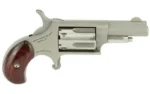 North American Arms NAA 22LLR Mini Revolver Handgun .22 LR 5rd Capacity 1.63" Barrel Silver with Wood Grip - alternate view 4