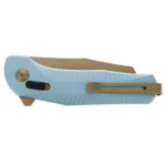 Sog Specialty Knives Inc. SOG Knives Diverge XR Folding Knife 3" Sheepsfoot Blade Gold and Light Blue - alternate view 4