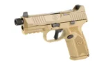 FN USA FN 509M Tactical Bundle Handgun 9mm Luger 15rd (1) & 24rd (4) Magazines 4.5" Threaded Barrel FDE Optics Ready