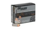Sig Sauer Sig Elite V-Crown Handgun Ammunition 9mm Luger 115 gr JHP 1185 fps 20/ct - alternate view 5