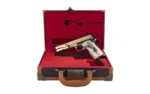 EAA - European American Armory Corp EAA Girsan MC1911 Gold Lux Handgun .38 Super 9rd Magazine 5" Barrel Engraved Slide and
