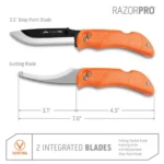Outdoor Edge RazorPro G Saw Combo Hunting Knife & Folding Saw 3-1/2" Drop Point Blade Orange - alternate view 5