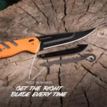 Outdoor Edge Razor HTX Replaceable Blade Fixed Knife 3-1/2" Blades Orange - alternate view 5