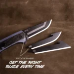 Outdoor Edge Razor VX4 Replaceable Blade Folding Knife 3" Drop Point Blade Blue - alternate view 5