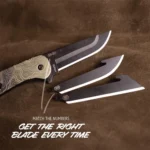 Outdoor Edge Razor VX1 Replaceable Blade Folding Knife 3" Drop Point Blade Green - alternate view 5