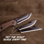 Outdoor Edge Razor VX2 Replaceable Blade Folding Knife 3" Drop Point Blade Brown - alternate view 5