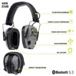 The Allen Company Inc. Allen ULTRX Bionic Fuse Bluetooth Electronic Ear Muffs 22dB Cement Grey - alternate view 5