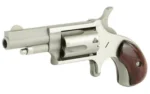 North American Arms NAA 22LLR Mini Revolver Handgun .22 LR 5rd Capacity 1.63" Barrel Silver with Wood Grip - alternate view 5