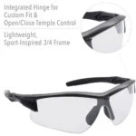 Westchester Protective Gear DBA PIP Global Safety Howard Leight UVEX Acadia Shooting Glasses Black with Clear Lens