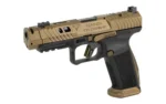 Century Arms Canik TTI Combat Handgun 9mm Luger 18rd Magazines (2) 4.6" Barrel Black and Bronze with Mecanik M03 Optic