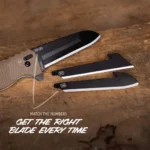Outdoor Edge Razor XD1 Replaceable Blade Folding Knife 3" Sheepsfoot Blade Tan Scale - alternate view 5
