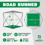 Ardisam (River's Edge/ Barronett Blinds) Barronett Blinds Road Runner Ground Blind Bloodtrail Backwoods Camo - alternate view
