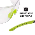 The Allen Company Inc. Allen ULTRX Keen Youth Safety Glasses Lime Green with Clear Lenses - alternate view 6